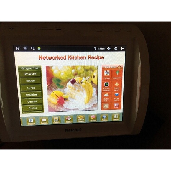 NetChef PF809 Networked Kitchen Recipe W/100sPreloaded Worldwide Recipes WIFI‎